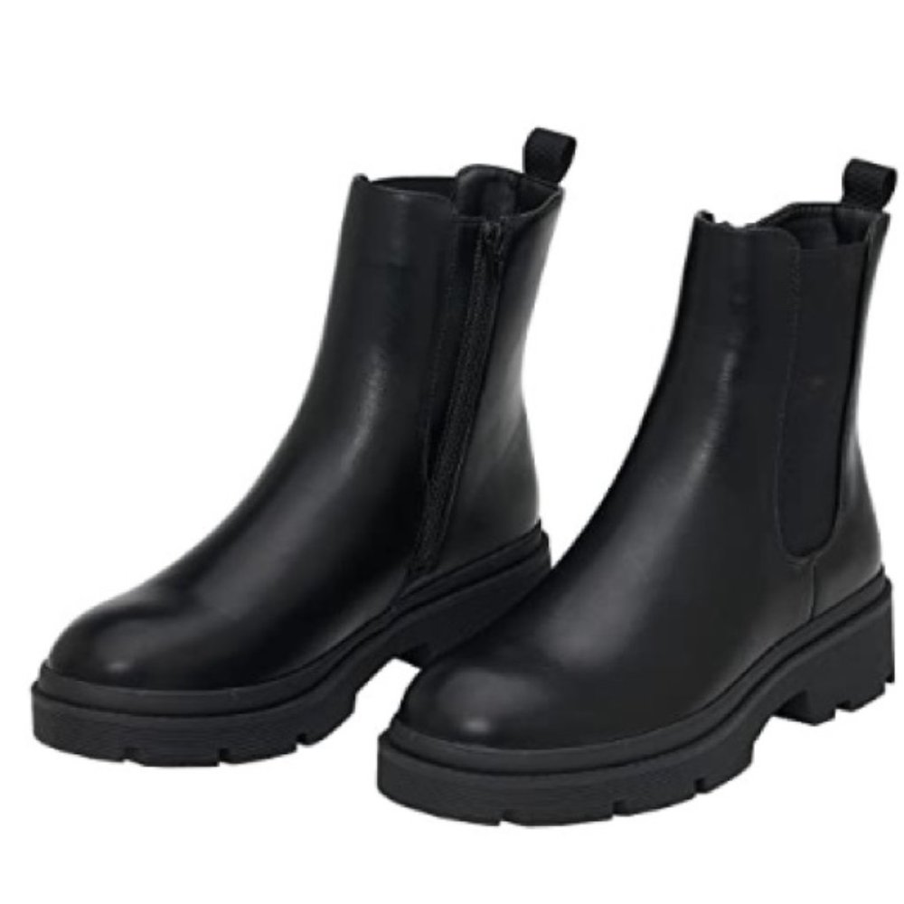 Womens C Paravano Chelsea Combat Boots EU Size 40 Black - Picture 1 of 13